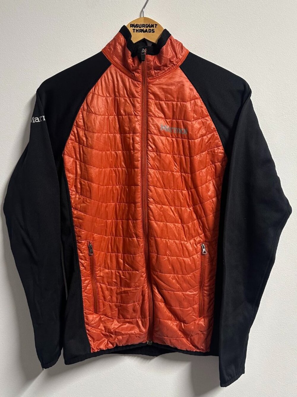 Marmot Variant Hybrid Polartec Jacket Orange/Black Size Small